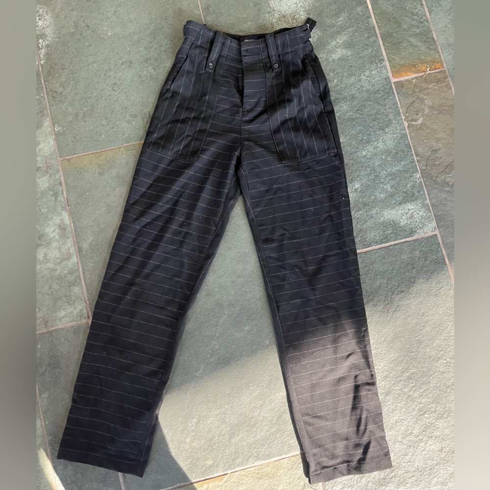 Armani Jeans Black Pinstripe Skinny Pants